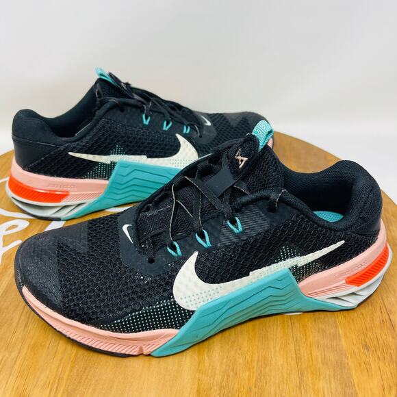 Nike Womens Athletic Shoes Metcon 7 Training CZ8280-038 Black Washed Teal Size 7 - Picture 2 of 9